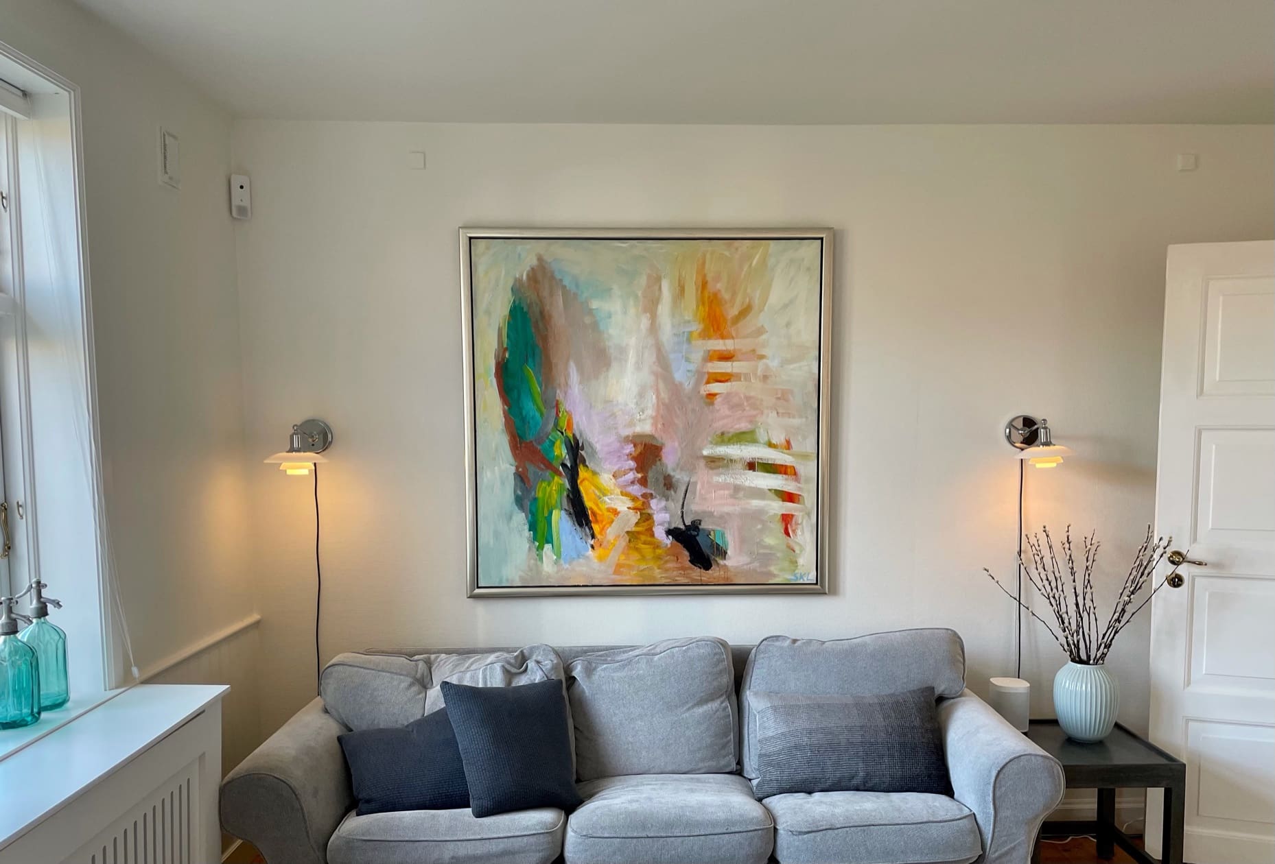 Painting by Svend Kindt-Larsen installed in a space