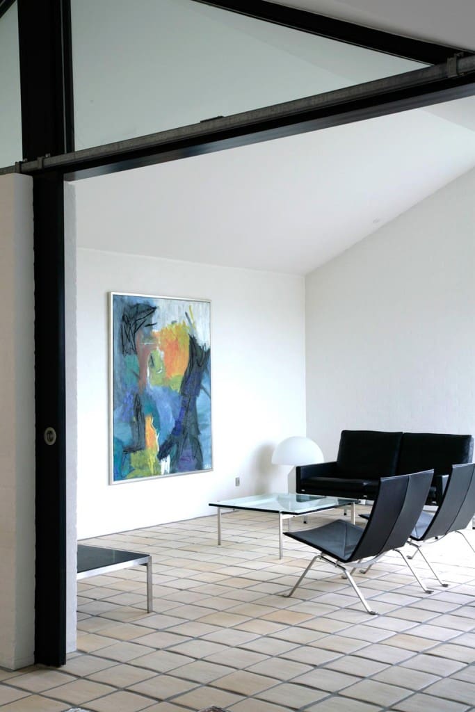 Painting by Svend Kindt-Larsen installed in a space