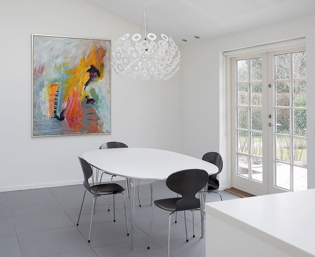 Painting by Svend Kindt-Larsen installed in a space