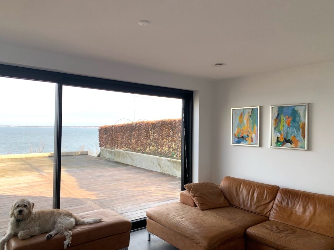 Painting by Svend Kindt-Larsen installed in a space