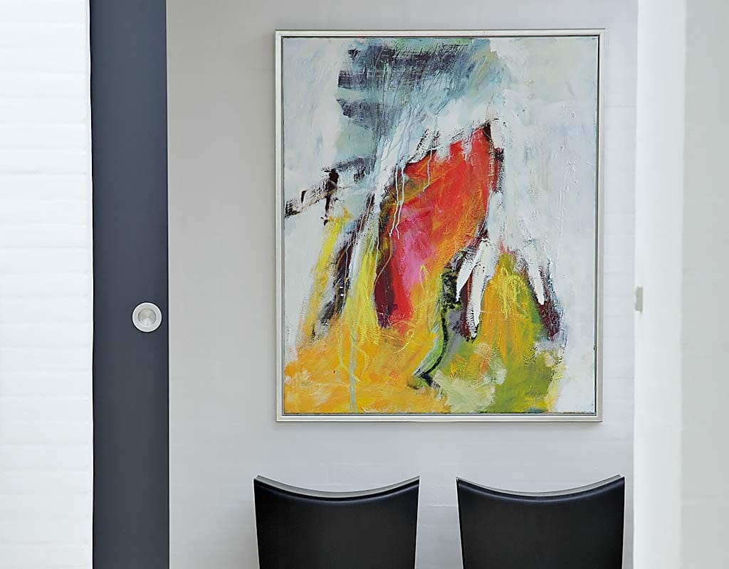 Painting by Svend Kindt-Larsen installed in a space