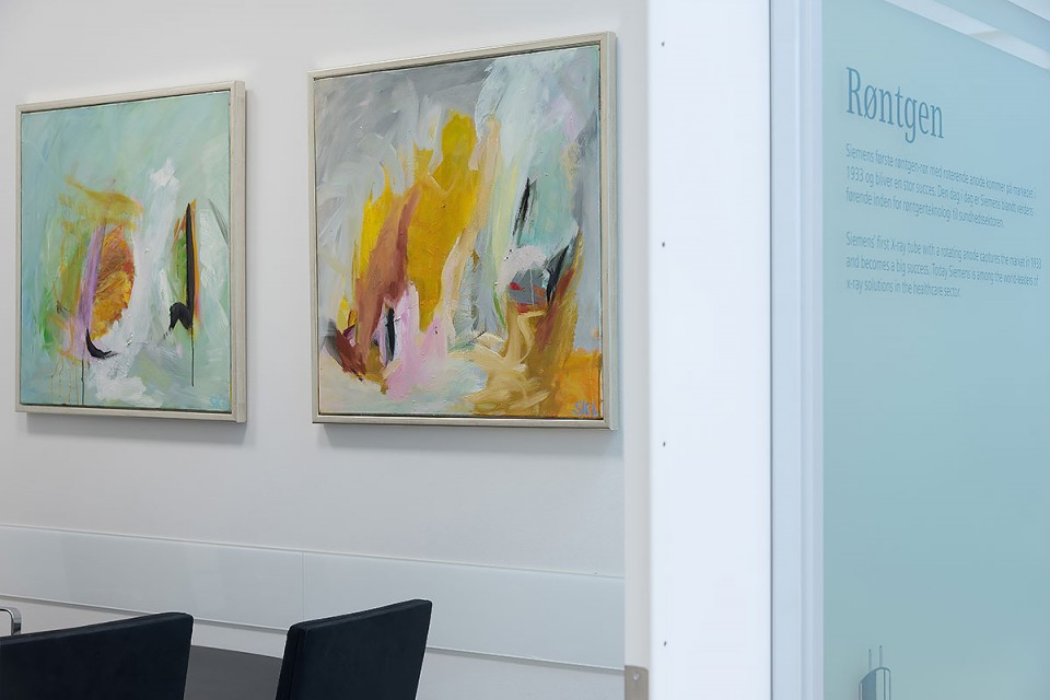 Painting by Svend Kindt-Larsen installed in a space