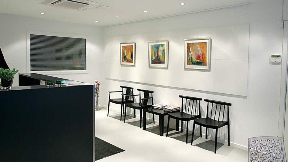 Painting by Svend Kindt-Larsen installed in a space